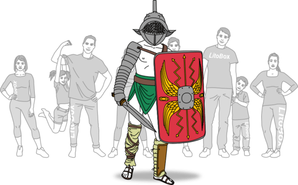 Mirmillon dans la team du Ludus Litobox