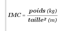 calcul de l'IMC