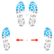 Side straddle ou les pieds écartés