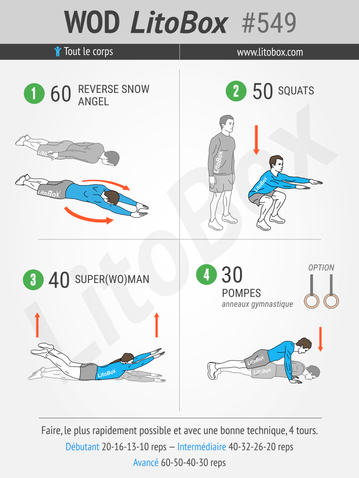 Séance musculation au poids du corps LitoBox 549