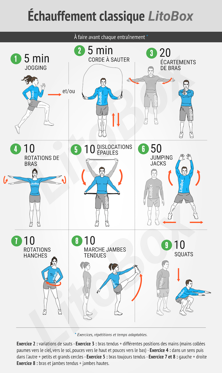 Exercices d'échauffement