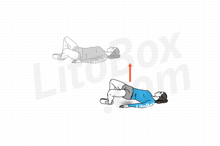 relevé de bassin papillon pieds joints