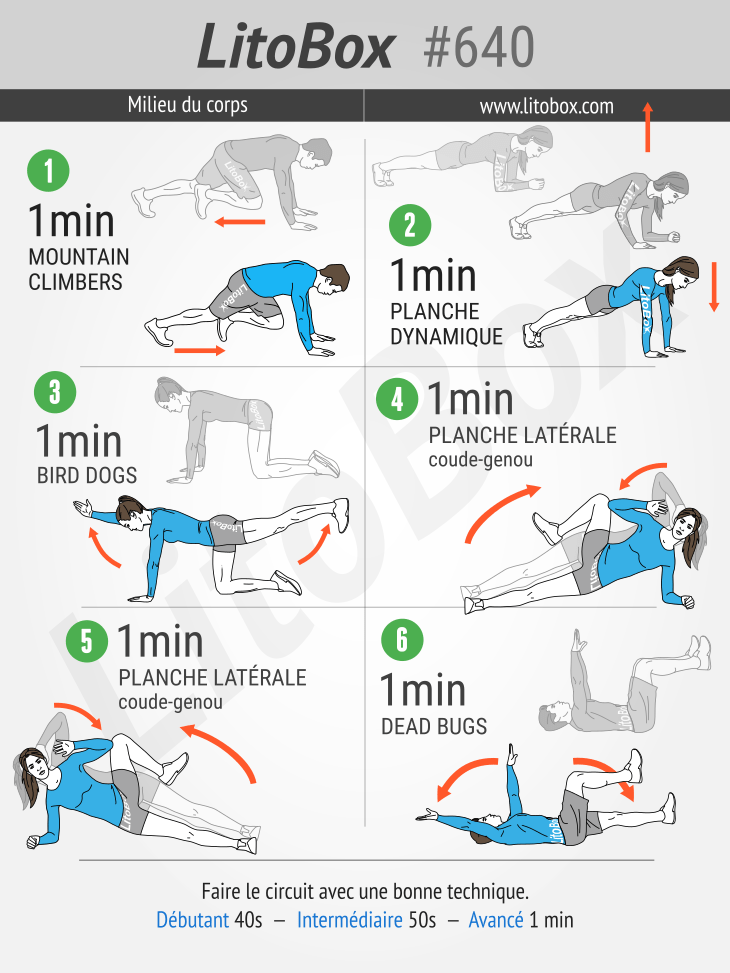 circuit abdos 6 minutes